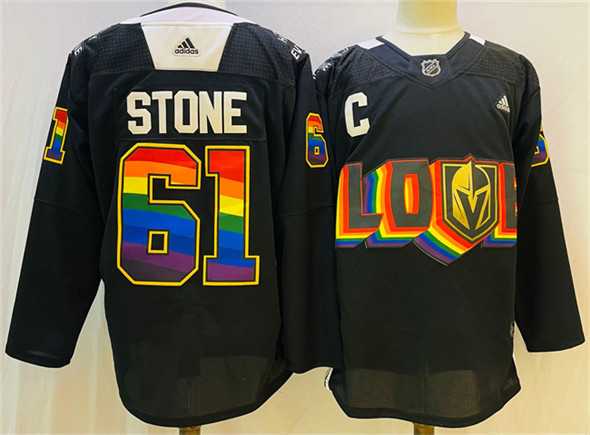 Men%27s Vegas Golden Knights #61 Mark Stone Black 2024-25 Stitched Hockey Jersey